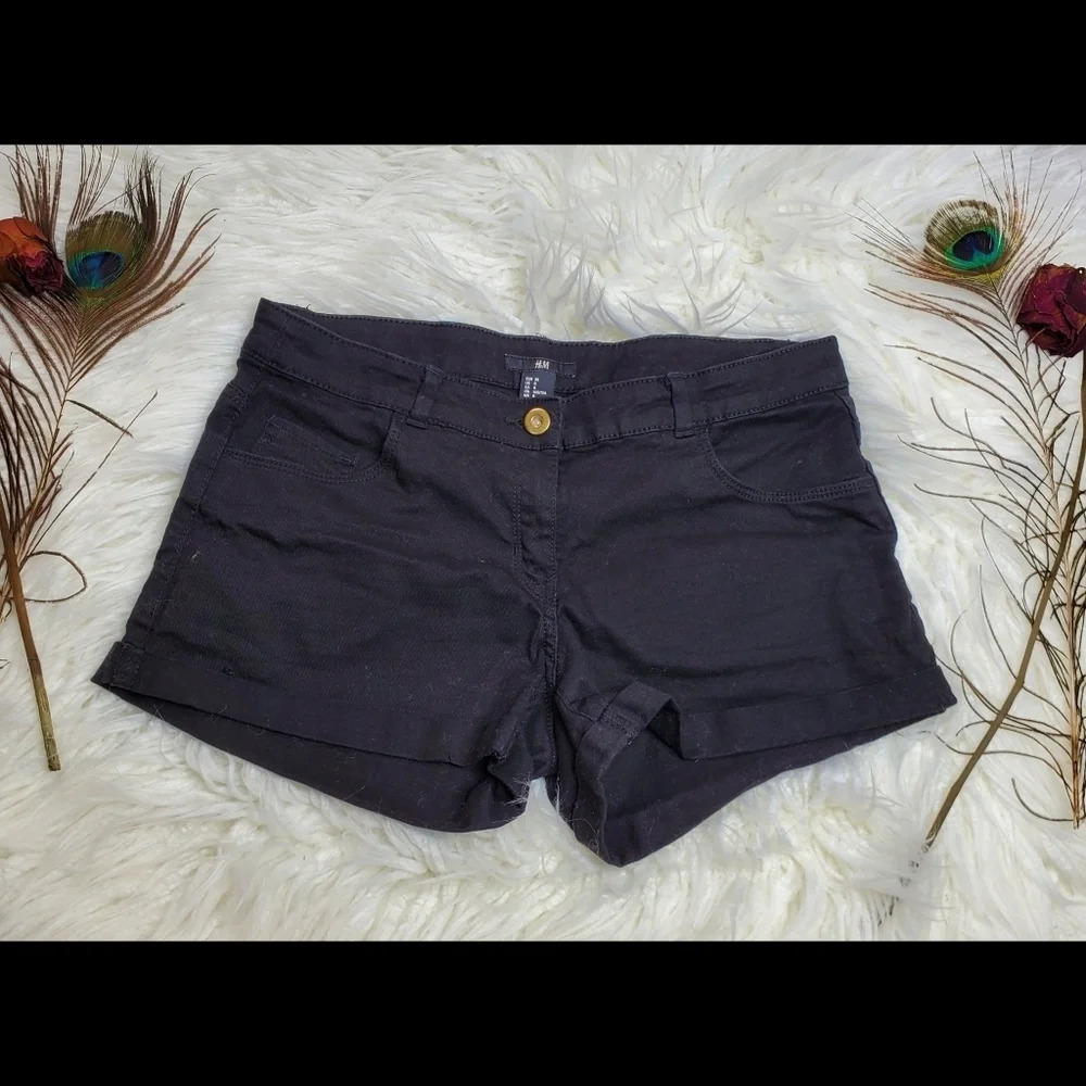 H&M Black Denim Shorts